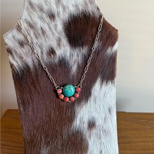 Turquoise and Coral Necklace